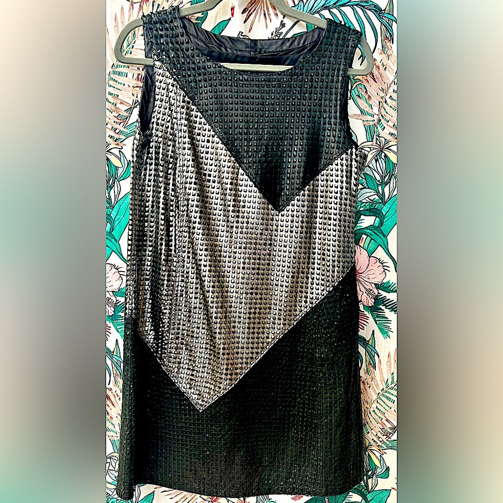 Size Small Black and Silver Supple Leather DROMe Dress.